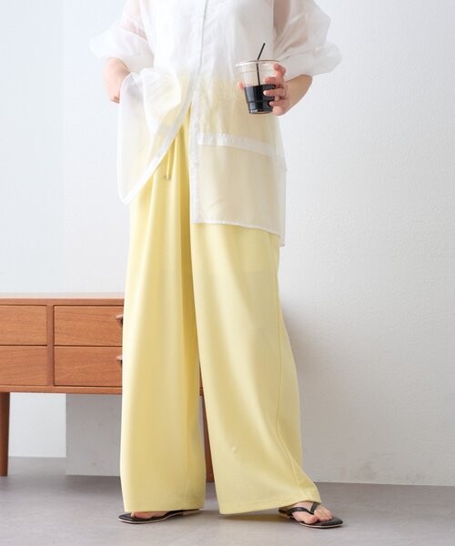 CIAOPANIC TYPY（チャオパニックティピー）の「【とにかくトリコ/5サイズ展開】とろみイージーパンツ（スラックス・レディース・ブラック/ベージュ/ブラウン/グレー/ピンク/イエロー/アイボリー・X-SMALL/MEDIUM/LARGE/X-LARGE/SMALL）」の15枚目の写真