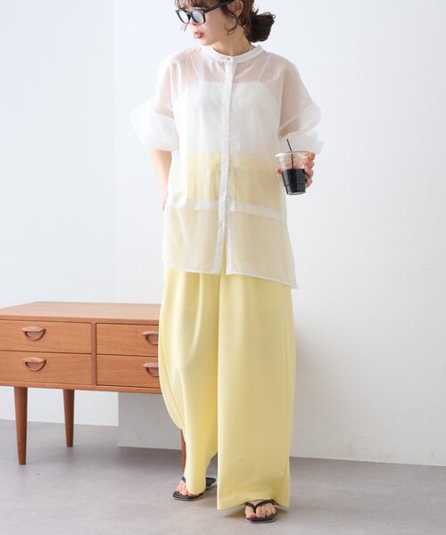 CIAOPANIC TYPY（チャオパニックティピー）の「【とにかくトリコ/5サイズ展開】とろみイージーパンツ（スラックス・レディース・ブラック/ベージュ/ブラウン/グレー/ピンク/イエロー/アイボリー・X-SMALL/MEDIUM/LARGE/X-LARGE/SMALL）」の17枚目の写真