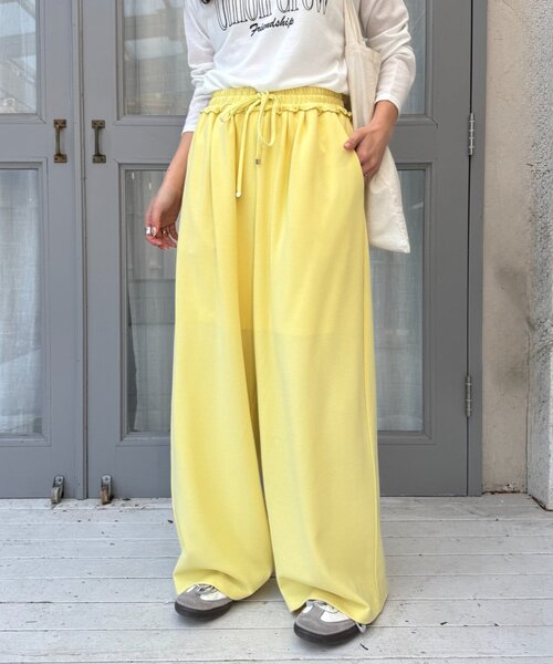 CIAOPANIC TYPY（チャオパニックティピー）の「【とにかくトリコ/5サイズ展開】とろみイージーパンツ（スラックス・レディース・ブラック/ベージュ/ブラウン/グレー/ピンク/イエロー/アイボリー・X-SMALL/MEDIUM/LARGE/X-LARGE/SMALL）」の18枚目の写真