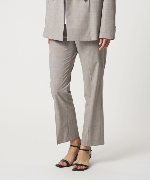 A DAY IN THE LIFE UNITED ARROWS（アデイインザライフユナイテッドアローズ）の「グレンチェック タックストレートパンツ  ‐セットアップ対応・ウォッシャブル‐ ＜A DAY IN THE LIFE＞（スラックス・レディース・ベージュ・40/36/38）」の2枚目の写真