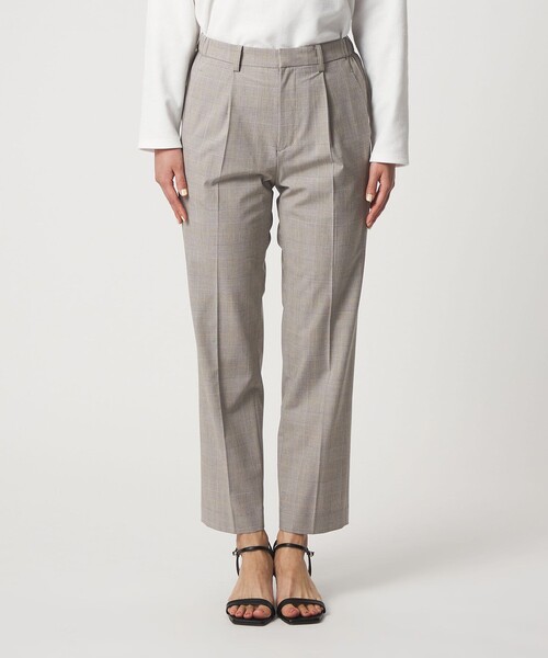 A DAY IN THE LIFE UNITED ARROWS（アデイインザライフユナイテッドアローズ）の「グレンチェック タックストレートパンツ  ‐セットアップ対応・ウォッシャブル‐ ＜A DAY IN THE LIFE＞（スラックス・レディース・ベージュ・40/36/38）」の5枚目の写真