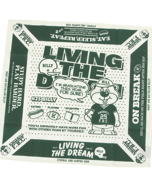 niko and...（ニコアンド）の「【BILLY(ビリー)】バンダナハンカチ（バンダナ/スカーフ・レディース・ブルー・0）」の3枚目の写真