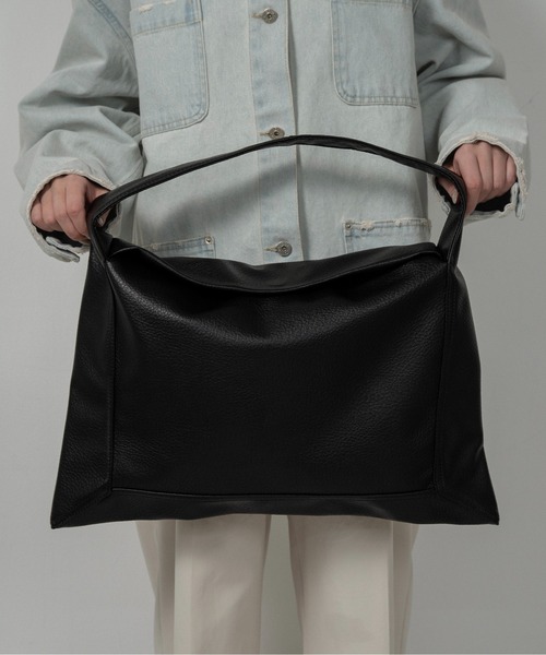 lawgy（ラウジー）の「soft fabric big one handle tote bag / ソフトファブリックビッグワンハンドルトートバッグ（トートバッグ・レディース・ブラック/ブラウン・FREE）」の7枚目の写真