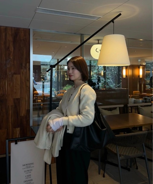 lawgy(ラウジー)の「soft fabric big one handle tote bag / ソフトファブリックビッグワンハンドルトートバッグ(トートバッグ・レディース・ブラック/ブラウン・FREE)」の13枚目の写真