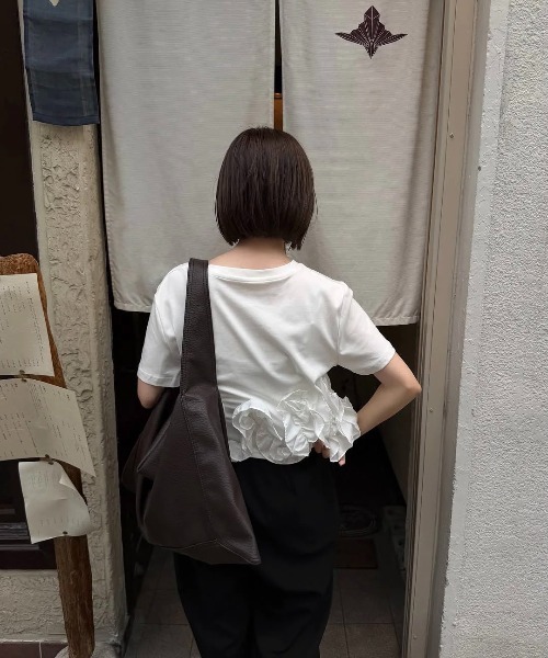 lawgy(ラウジー)の「soft fabric big one handle tote bag / ソフトファブリックビッグワンハンドルトートバッグ(トートバッグ・レディース・ブラック/ブラウン・FREE)」の19枚目の写真