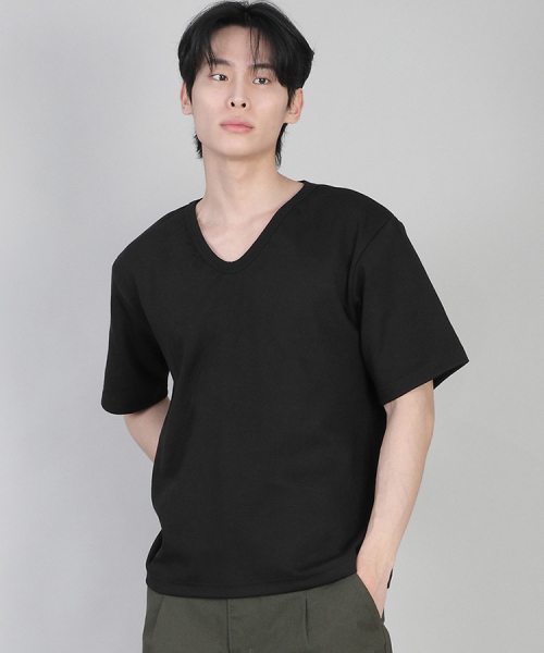SAINTCREW(セントクルー)の「無地Vネック半袖TシャツVSR-881ブラック(Tシャツ/カットソー・メンズ・その他・MEDIUM/LARGE/XXX-LARGE/XX-LARGE/XXXX-LARGE/X-LARGE/SMALL)」の5枚目の写真