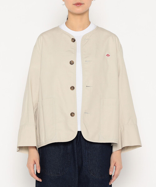 DANTON(ダントン)の「Women's Downproof Collarless Short Jacket(ノーカラージャケット・レディース・オフホワイト・34/38/36)」の20枚目の写真