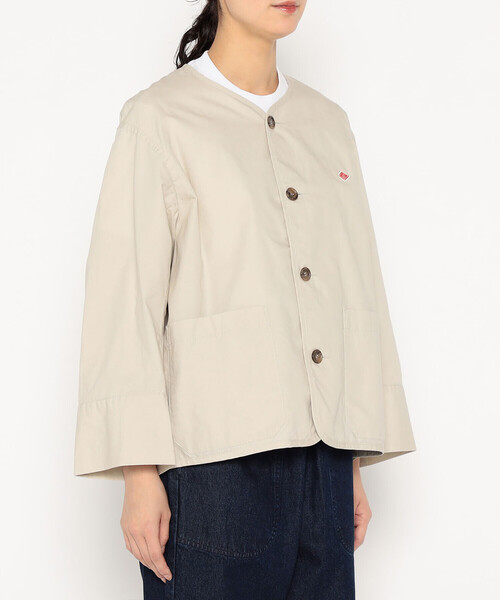 DANTON(ダントン)の「Women's Downproof Collarless Short Jacket(ノーカラージャケット・レディース・オフホワイト・34/38/36)」の3枚目の写真