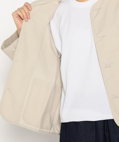 DANTON(ダントン)の「Women's Downproof Collarless Short Jacket(ノーカラージャケット・レディース・オフホワイト・34/38/36)」の10枚目の写真