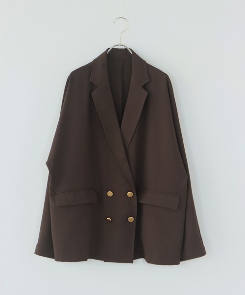 J by blue(ジェイバイブルー)の「リネンライクシャツジャケット(テーラードジャケット・レディース・ブラウン/ベージュ・MEDIUM)」の9枚目の写真