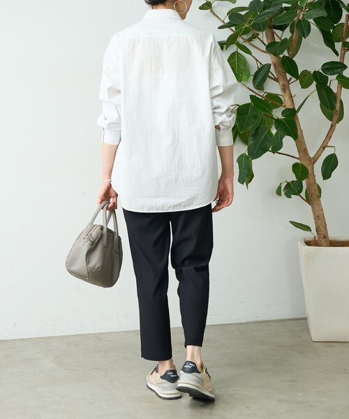 LIVETART（リヴェタート）の「コットンウォッシュシャツ（シャツ/ブラウス・レディース・ピンク/ホワイト・FREE）」の16枚目の写真