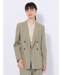 SUIT SQUARE | ダブルブレストジャケット ウォッシャブル ストレッチ UVカット TRトロピカル 無地(テーラードジャケット)