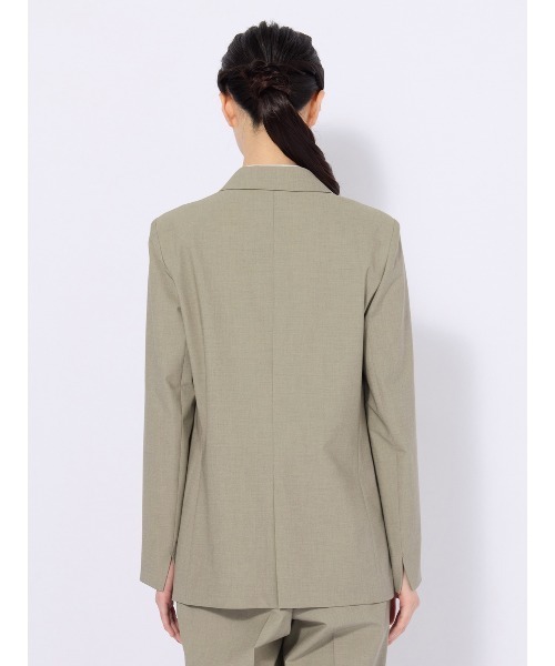 SUIT SQUARE（スーツスクエア）の「ダブルブレストジャケット ウォッシャブル ストレッチ UVカット TRトロピカル 無地（テーラードジャケット・レディース・カーキ/ネイビー・40(11号)/38(9号)/36(7号)）」の8枚目の写真