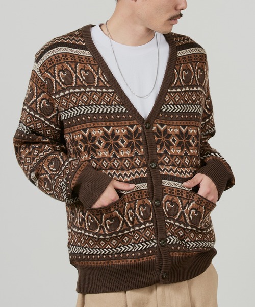 superNova.（スーパーノヴァ）の「superNova. Apple&Snow cardigan / SN14W-010B（カーディガン/ボレロ・メンズ・ブラウン・S）」の2枚目の写真