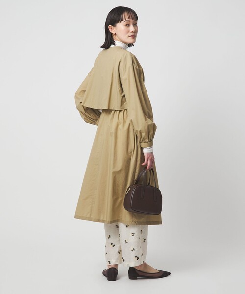 green label relaxing（グリーンレーベルリラクシング）の「ギャザー ドロスト コート 撥水（その他アウター・レディース・ダークグレー/ベージュ・38/36）」の15枚目の写真