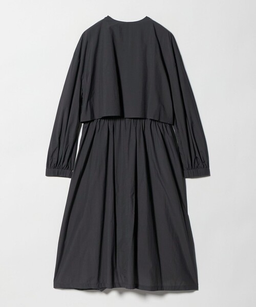 green label relaxing（グリーンレーベルリラクシング）の「ギャザー ドロスト コート 撥水（その他アウター・レディース・ダークグレー/ベージュ・38/36）」の20枚目の写真