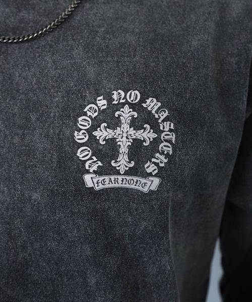 SPINNS（スピンズ）の「短丈ロングスリーブTシャツ/クロスロゴ/バックプリント（Tシャツ/カットソー・メンズ・ブラック系その他/ウッドランド/ホワイト/ブラック・ONESIZE）」の10枚目の写真