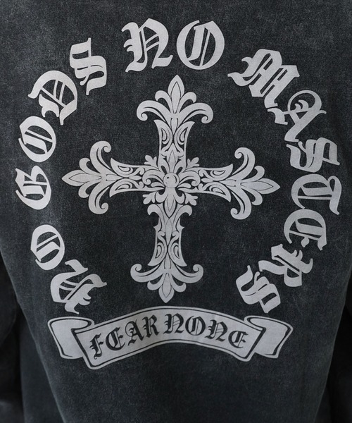 SPINNS（スピンズ）の「短丈ロングスリーブTシャツ/クロスロゴ/バックプリント（Tシャツ/カットソー・メンズ・ブラック系その他/ウッドランド/ホワイト/ブラック・ONESIZE）」の11枚目の写真