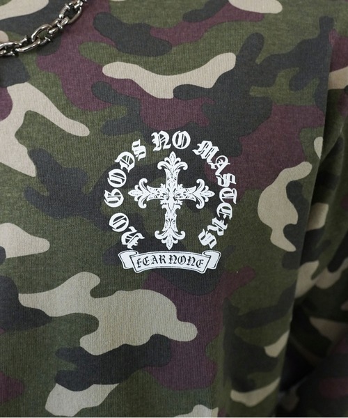 SPINNS（スピンズ）の「短丈ロングスリーブTシャツ/クロスロゴ/バックプリント（Tシャツ/カットソー・メンズ・ブラック系その他/ウッドランド/ホワイト/ブラック・ONESIZE）」の19枚目の写真