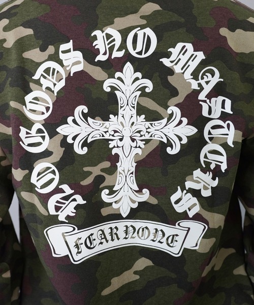 SPINNS（スピンズ）の「短丈ロングスリーブTシャツ/クロスロゴ/バックプリント（Tシャツ/カットソー・メンズ・ブラック系その他/ウッドランド/ホワイト/ブラック・ONESIZE）」の20枚目の写真