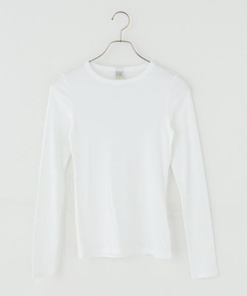 plage(プラージュ)の「FLORE FLORE / フローレフローレ OLIVIA SLEEVE トップス(Tシャツ/カットソー・レディース・ブラック/ホワイト・FREE)」の2枚目の写真
