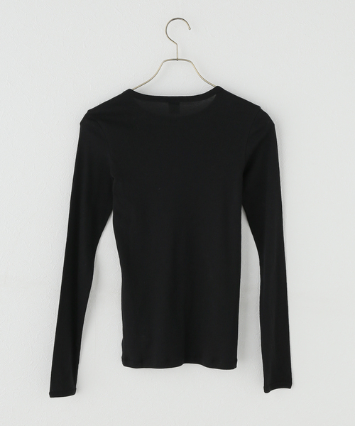 plage(プラージュ)の「FLORE FLORE / フローレフローレ OLIVIA SLEEVE トップス(Tシャツ/カットソー・レディース・ブラック/ホワイト・FREE)」の3枚目の写真