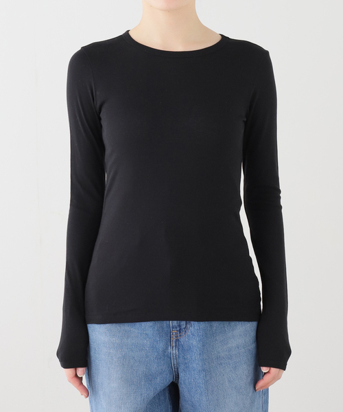plage(プラージュ)の「FLORE FLORE / フローレフローレ OLIVIA SLEEVE トップス(Tシャツ/カットソー・レディース・ブラック/ホワイト・FREE)」の9枚目の写真