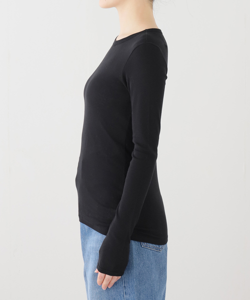 plage(プラージュ)の「FLORE FLORE / フローレフローレ OLIVIA SLEEVE トップス(Tシャツ/カットソー・レディース・ブラック/ホワイト・FREE)」の10枚目の写真