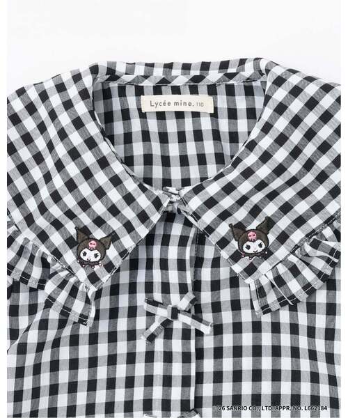 Lycee mine（リセマイン）の「【サンリオキャラクターズ】ハローキティ/クロミ アソート刺しゅうブラウス（シャツ/ブラウス・キッズ・サックスブルー/ブラック/レッド/ラベンダー・110cm/130cm/100cm/140cm/120cm）」の10枚目の写真