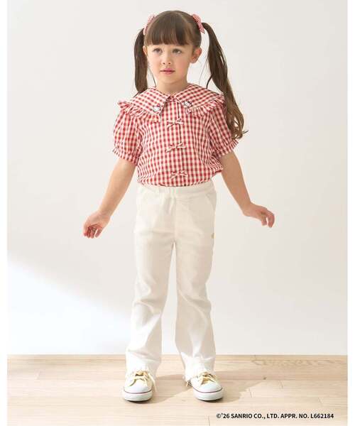 Lycee mine（リセマイン）の「【サンリオキャラクターズ】ハローキティ/クロミ アソート刺しゅうブラウス（シャツ/ブラウス・キッズ・サックスブルー/ブラック/レッド/ラベンダー・110cm/130cm/100cm/140cm/120cm）」の19枚目の写真