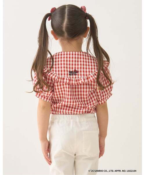 Lycee mine（リセマイン）の「【サンリオキャラクターズ】ハローキティ/クロミ アソート刺しゅうブラウス（シャツ/ブラウス・キッズ・サックスブルー/ブラック/レッド/ラベンダー・110cm/130cm/100cm/140cm/120cm）」の20枚目の写真