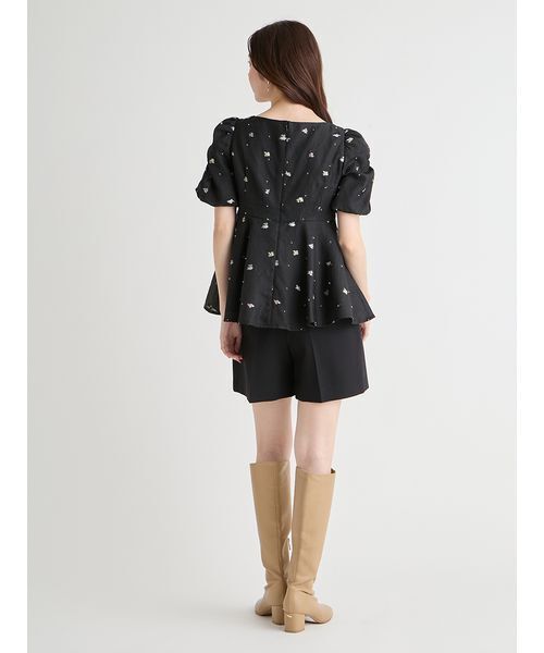 CELFORD（セルフォード）の「小花ジャガードペプラムブラウス（シャツ/ブラウス・レディース・イエロー/ブラック/オフホワイト・36/38）」の13枚目の写真