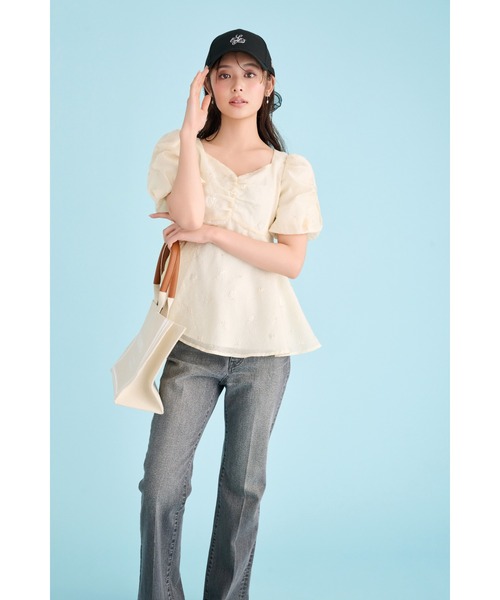 CELFORD（セルフォード）の「小花ジャガードペプラムブラウス（シャツ/ブラウス・レディース・イエロー/ブラック/オフホワイト・36/38）」の17枚目の写真