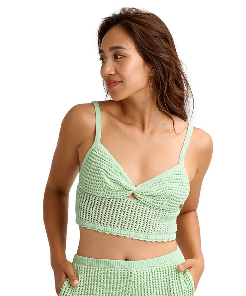 BILLABONG(ビラボン)の「BILLABONG/ビラボン ブラトップ ニット 吸水速乾 セットアップ対応 BG013865 UT(その他トップス・レディース・オフホワイト/ライトグリーン・M)」の2枚目の写真