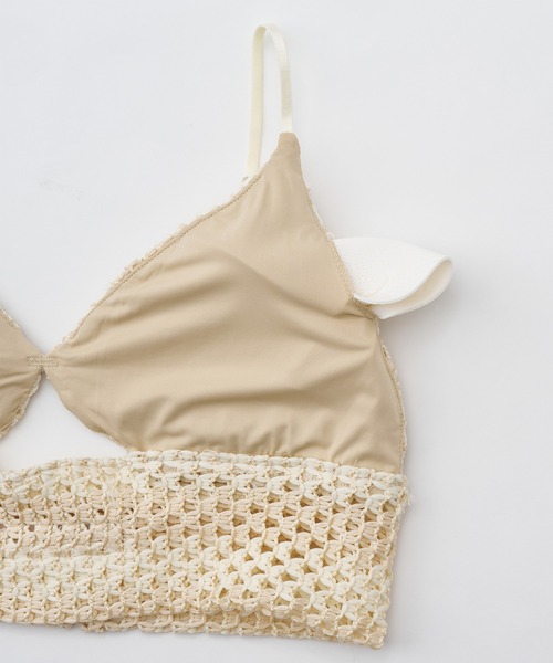 BILLABONG(ビラボン)の「BILLABONG/ビラボン ブラトップ ニット 吸水速乾 セットアップ対応 BG013865 UT(その他トップス・レディース・オフホワイト/ライトグリーン・M)」の6枚目の写真