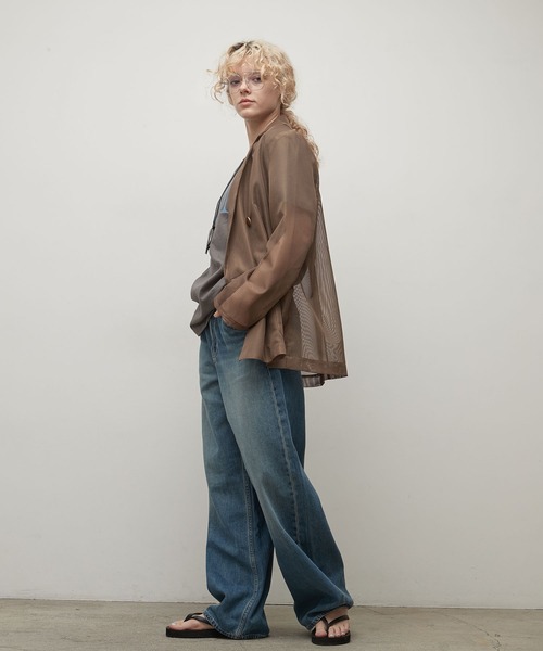 uchi.(ウチ)の「メッシュダブルテーラードジャケット(テーラードジャケット・レディース・ネイビー/ベージュ/モカ・FREE)」の13枚目の写真