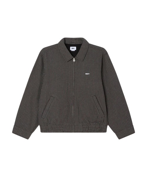 OBEY(オベイ)の「OBEY / オベイ LUTHER BLOUSON JACKET(ブルゾン・メンズ・ブラック/ベージュ・LARGE/MEDIUM)」の1枚目の写真