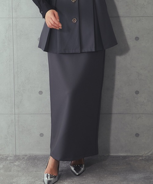 SMILE ORCHID(スマイルオーキッド)の「[セットアップ対応】ペンシルロングスカート(スカート・レディース・ブラック/グレー・M)」の11枚目の写真