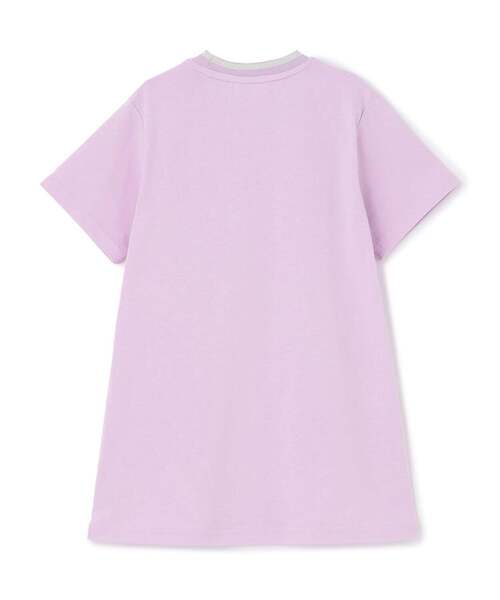 X-girl Stages（エックスガールステージス）の「【人気商品再入荷】【直営店で取り扱い無し】ラメ発泡ロゴTワンピース（ワンピース・キッズ・ブラック/ラベンダー・90cm/130cm/120cm/140cm）」の3枚目の写真