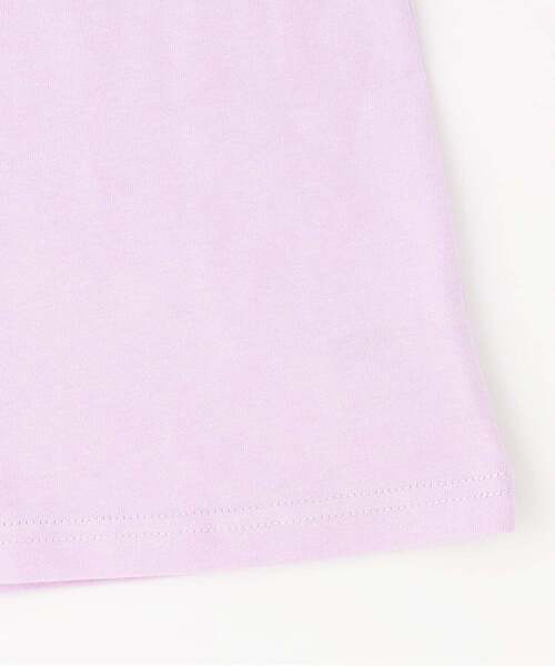 X-girl Stages（エックスガールステージス）の「【人気商品再入荷】【直営店で取り扱い無し】ラメ発泡ロゴTワンピース（ワンピース・キッズ・ブラック/ラベンダー・90cm/130cm/120cm/140cm）」の6枚目の写真