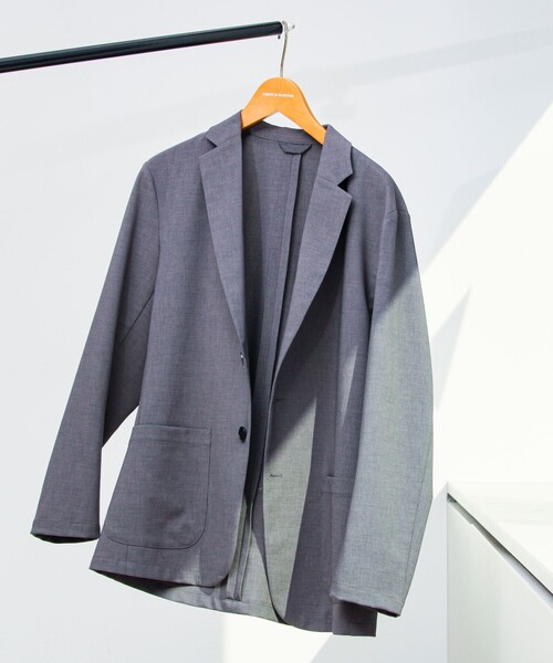 GLOSTER（グロスター）の「【セットアップ対応】リネンタッチドビージャケット（テーラードジャケット・メンズ・グレー/ブラック・M/L/S）」の8枚目の写真