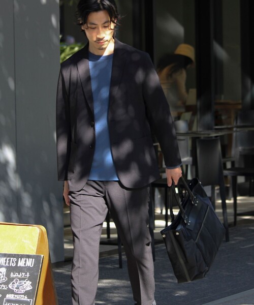 GLOSTER（グロスター）の「【セットアップ対応】リネンタッチドビージャケット（テーラードジャケット・メンズ・グレー/ブラック・M/L/S）」の19枚目の写真