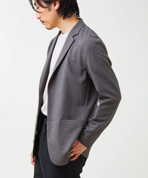 GLOSTER（グロスター）の「【セットアップ対応】リネンタッチドビージャケット（テーラードジャケット・メンズ・グレー/ブラック・M/L/S）」の12枚目の写真