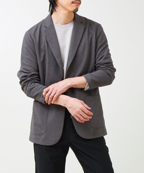 GLOSTER（グロスター）の「【セットアップ対応】リネンタッチドビージャケット（テーラードジャケット・メンズ・グレー/ブラック・M/L/S）」の10枚目の写真