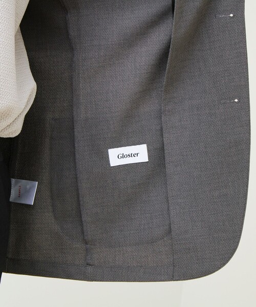 GLOSTER（グロスター）の「【セットアップ対応】リネンタッチドビージャケット（テーラードジャケット・メンズ・グレー/ブラック・M/L/S）」の9枚目の写真