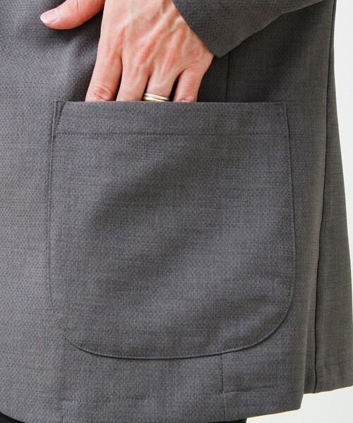 GLOSTER（グロスター）の「【セットアップ対応】リネンタッチドビージャケット（テーラードジャケット・メンズ・グレー/ブラック・M/L/S）」の4枚目の写真