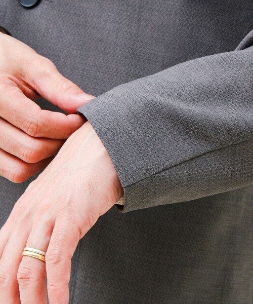 GLOSTER（グロスター）の「【セットアップ対応】リネンタッチドビージャケット（テーラードジャケット・メンズ・グレー/ブラック・M/L/S）」の3枚目の写真