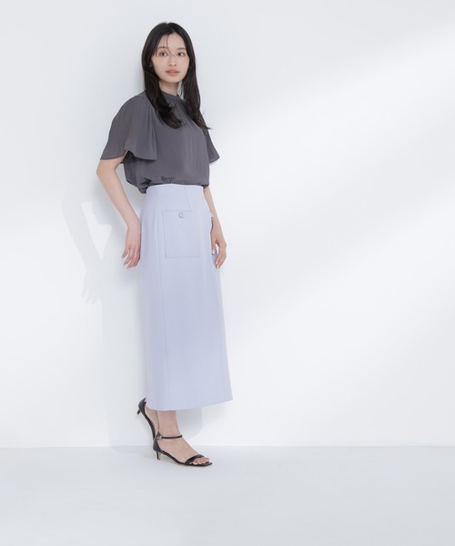 NATURAL BEAUTY BASIC（ナチュラルビューティーベーシック）の「◇楊柳フレアスリーブブラウス（シャツ/ブラウス・レディース・ピンク/チャコールグレー/オフホワイト・SMALL/MEDIUM）」の12枚目の写真