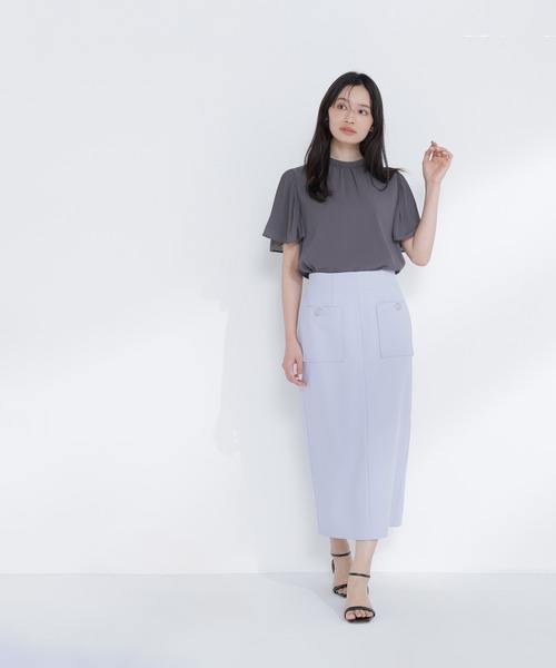 NATURAL BEAUTY BASIC（ナチュラルビューティーベーシック）の「◇楊柳フレアスリーブブラウス（シャツ/ブラウス・レディース・ピンク/チャコールグレー/オフホワイト・SMALL/MEDIUM）」の15枚目の写真