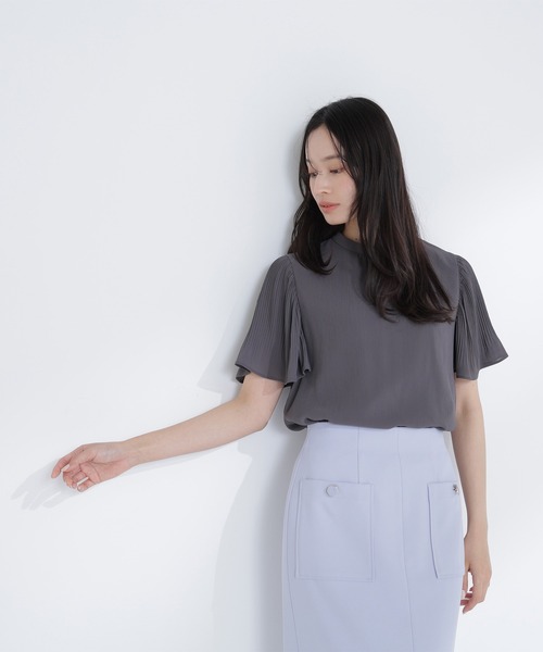 NATURAL BEAUTY BASIC（ナチュラルビューティーベーシック）の「◇楊柳フレアスリーブブラウス（シャツ/ブラウス・レディース・ピンク/チャコールグレー/オフホワイト・SMALL/MEDIUM）」の16枚目の写真